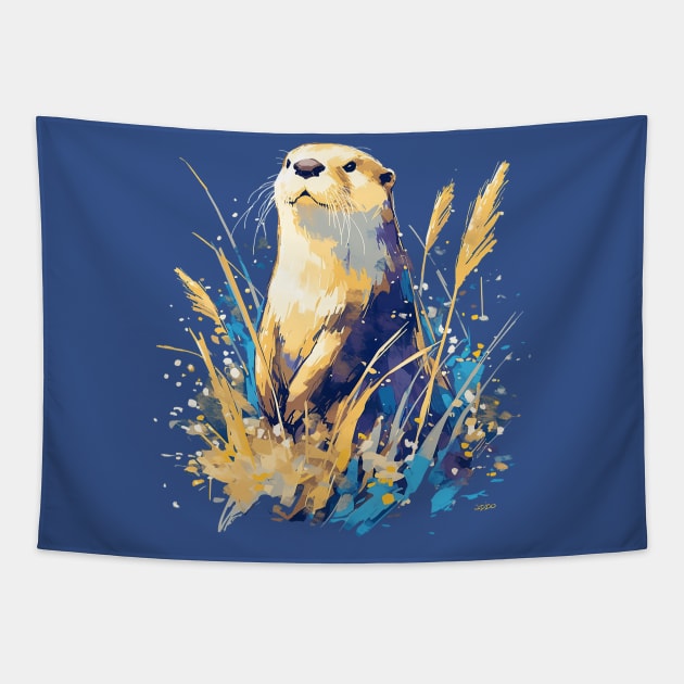 otter Tapestry by StevenBag