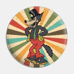 Vintage Cartoon Wolf Pin