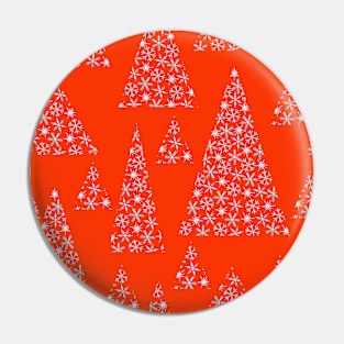 Trendy Pastel Xmas Pattern Winter Snow Christmas Pin