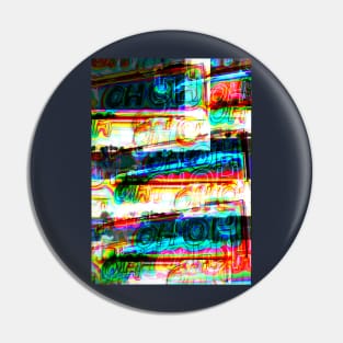 Oh Oh Neon Layer Background Pin