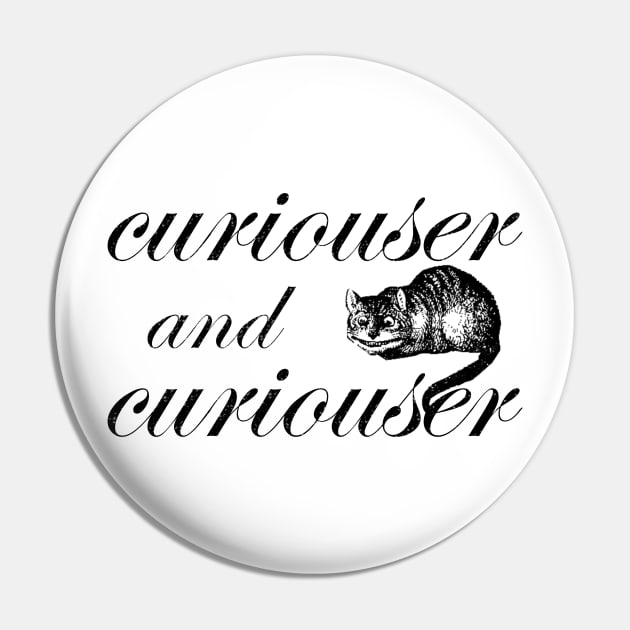 Lispe Curiouser and Curiouser Cheshire Cat Pin by Lispe