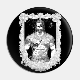 Ares God of War & Courage Pin