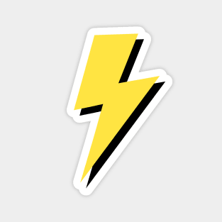 Yellow and Black Lightning Bolt Magnet