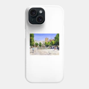 The Square in Summer - Plaza Bib Rambla, Granada, Spain Phone Case