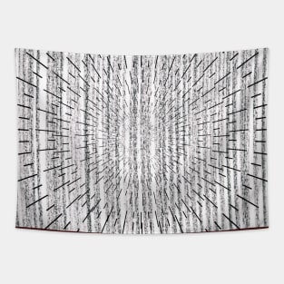 edgy vintage black and white lines pattern Tapestry