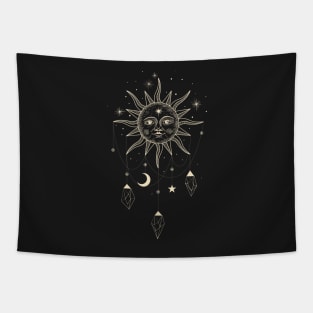 Bohemian Sun Face Boho Hippie Tapestry