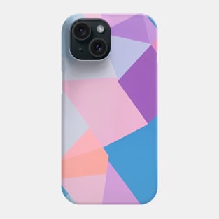 Abstract Geometric Pattern, bluish color scheme Phone Case