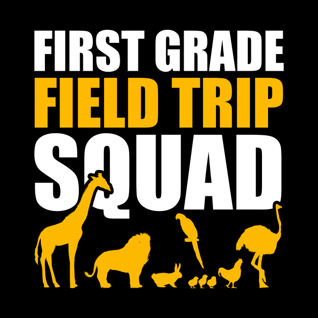 First Grade Field Trip Squad 1st Grade Zoo Crew Safari Kids by artbooming