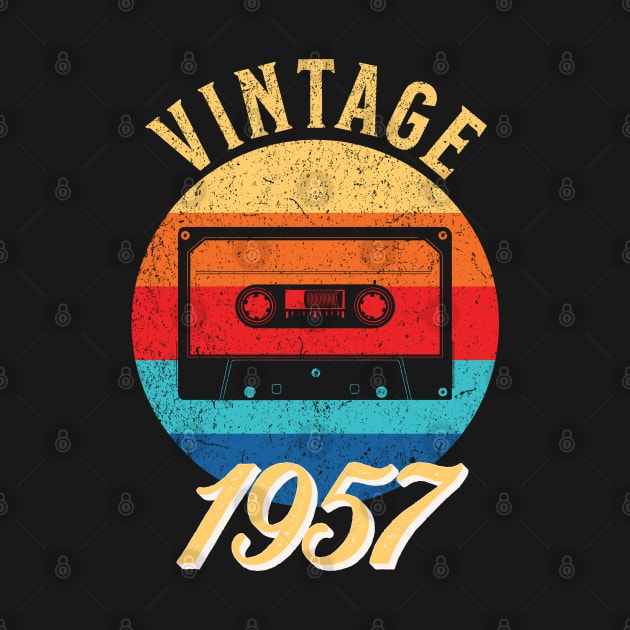 Vintage Year Since 1957 | Cassette | 65th Birthday Gift by jiromie