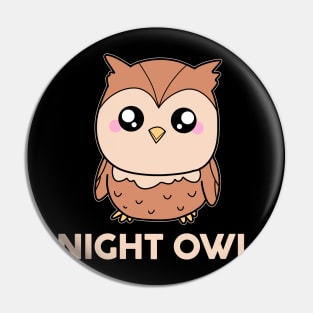 Cute Night Owl Pin