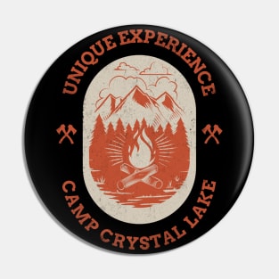 Camp Crystal Lake Unique Experience Slasher Horror Retro Halloween Design Pin