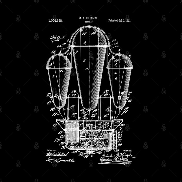 Hot Air Balloon Airship Vintage Patent 1911 by MadebyDesign