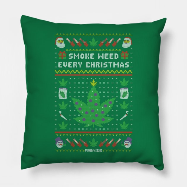 Funny or Die: Smoke Weed Every Christmas Pillow by funnyordie