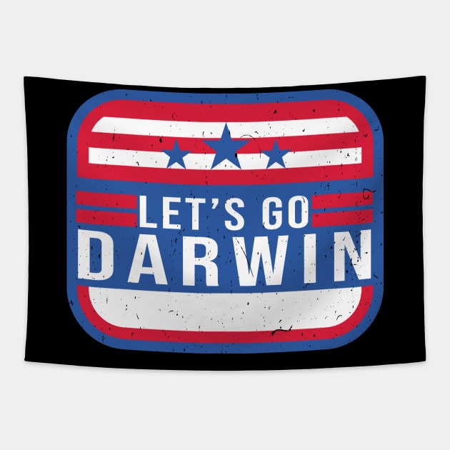 Let's Go Darwin funny anti let's go brandon Tapestry by Souben