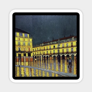Plaza Mayor de Madrid, Vincent van Gogh style Magnet