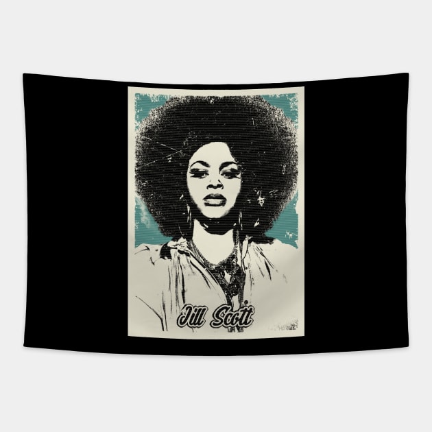 Vintage Jill Scott Tapestry by Pinjem Seratus