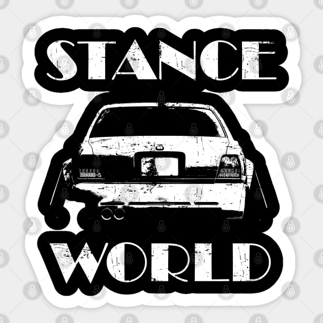 Stance car tuning - stance world - E46 Dirty - Sticker