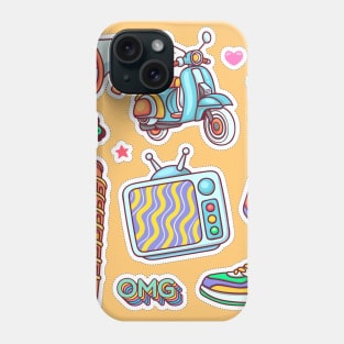 Travel requirement stickers set Phone Case