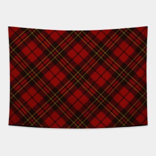 Red tartan plaid winter Christmas pattern Tapestry