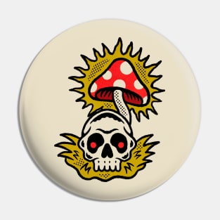 Skull Mushroom Pin