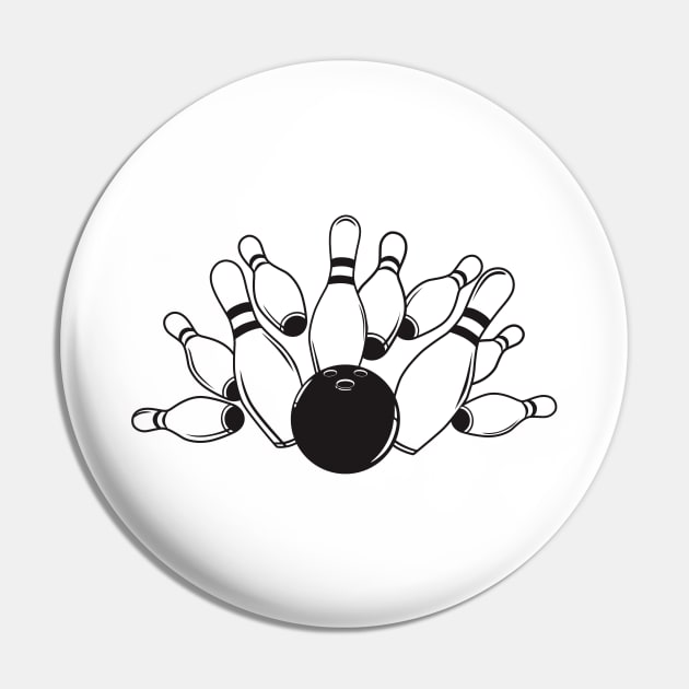 Bowling Ball Pins Pin by pmuirart