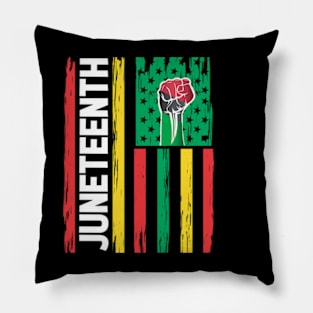 juneteenth celebrate freedom american flag Juneteenth Pillow