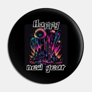 Graffiti Style - Happy New Year (en) Pin