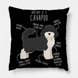 Parti Cavapoo Dog Anatomy Pillow