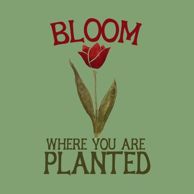 Bloom where you are planted tulip by bubbsnugg