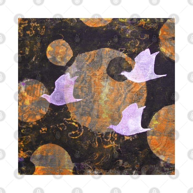 Three Cosmic Birds Digitally Altered Version of Original Work 5 by Heatherian