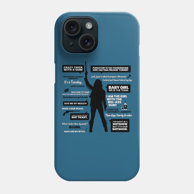 Wynonna Earp Silhouette Quotes Phone Case by viking_elf