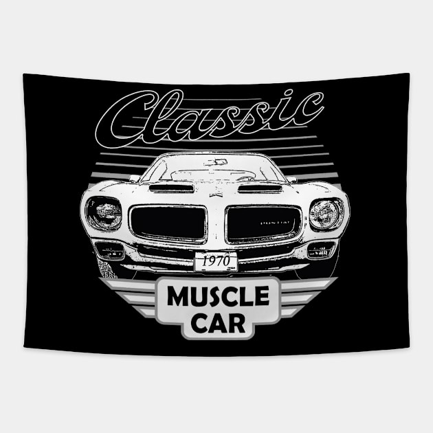 Firebird Classic American Muscle Car 70s Tapestry by Jose Luiz Filho