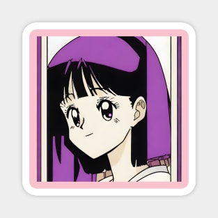 Cute Retro anime girl Magnet