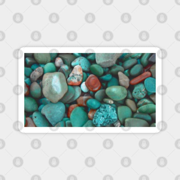 Pebbles on a cold beach: abstract nature photography Magnet by F-for-Fab