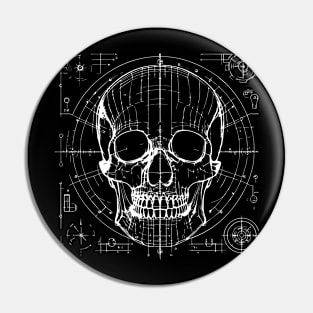 skull techno design Pin