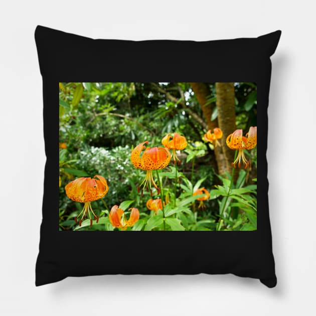 Carolina lily upside down flower Pillow by fantastic-designs