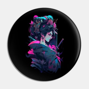 Geisha Samurai Pin