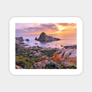 Sugarloaf Rock - Winter Sunset Magnet