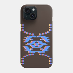 Tribal Eye in Cyan, Yellow and Magenta Phone Case