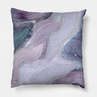 Abstract Oil Painting Very Peri Blue Purple 1c19 Pillow