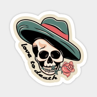 Love to death skull Magnet