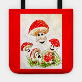 Mushroom family Tote