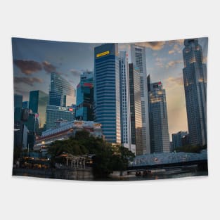 Singapore Skyline Tapestry