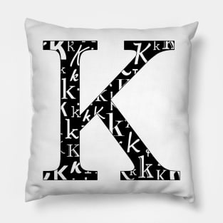 K Filled - Typography Pillow