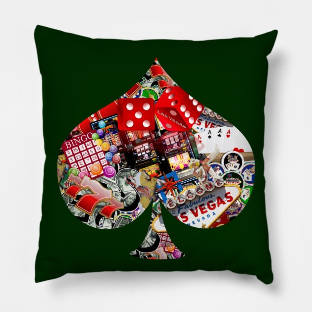 Spade Playing Card Shape Pillow by Gravityx9