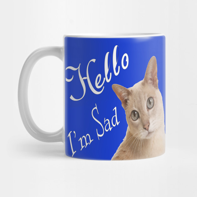 Hello My Cat Sad My Cat Mug Teepublic