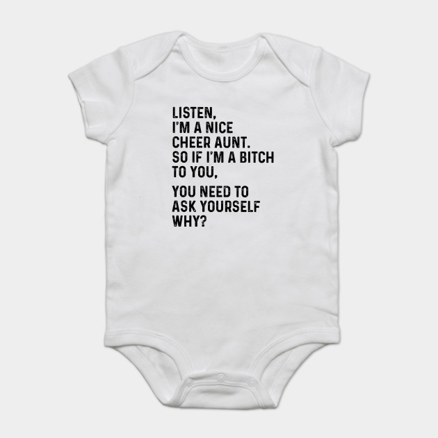 Listen I Am A Nice Cheer Aunt Funny T Shirts Sayings Funny T