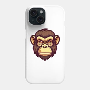 Captivating Monkey: A Cheerful Cartoon Illustration Phone Case