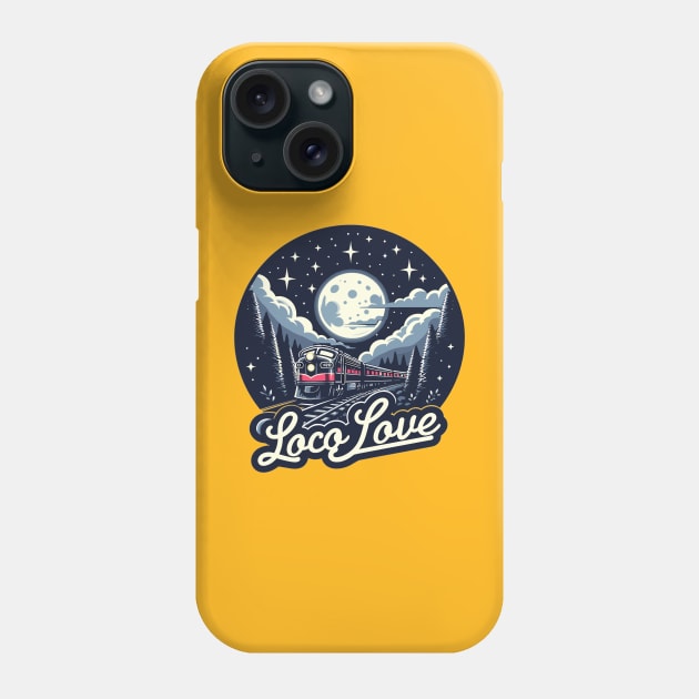 Train Vintage, Loco Love Phone Case by Vehicles-Art