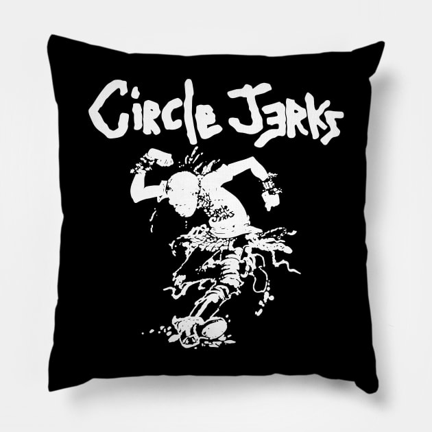 Circle Jerks Pillow by artbyclivekolin